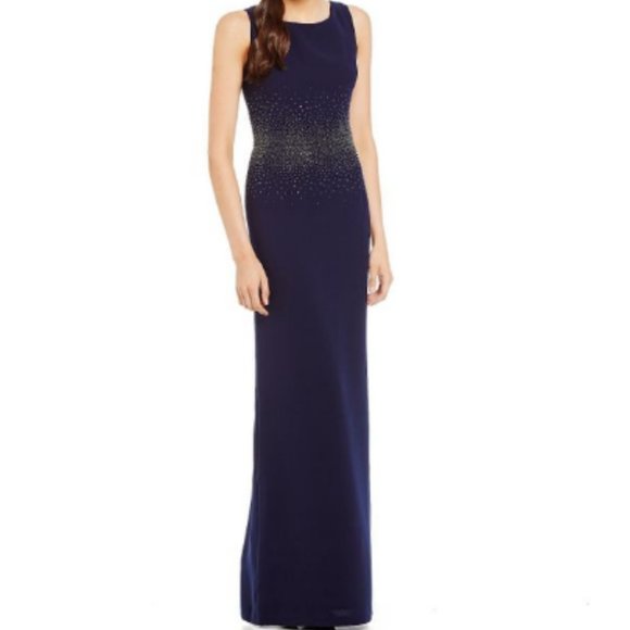 Calvin Klein Dresses & Skirts - NWT Calvin Klein Navy Studded Sheath Dress Size 2
